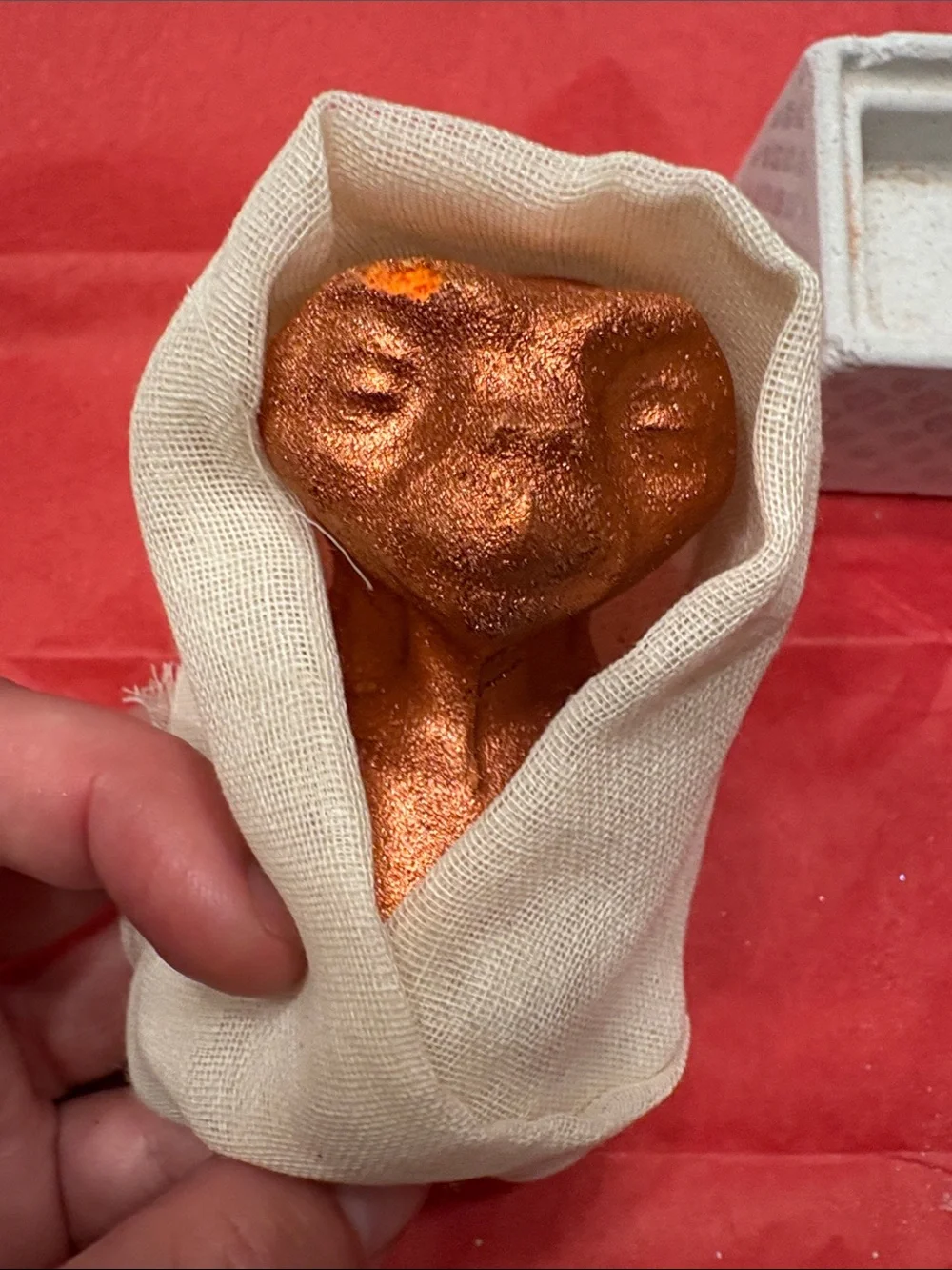 *sold* Lush X ET Decorative Gold Alien Bath Bomb with Draped White Cloth